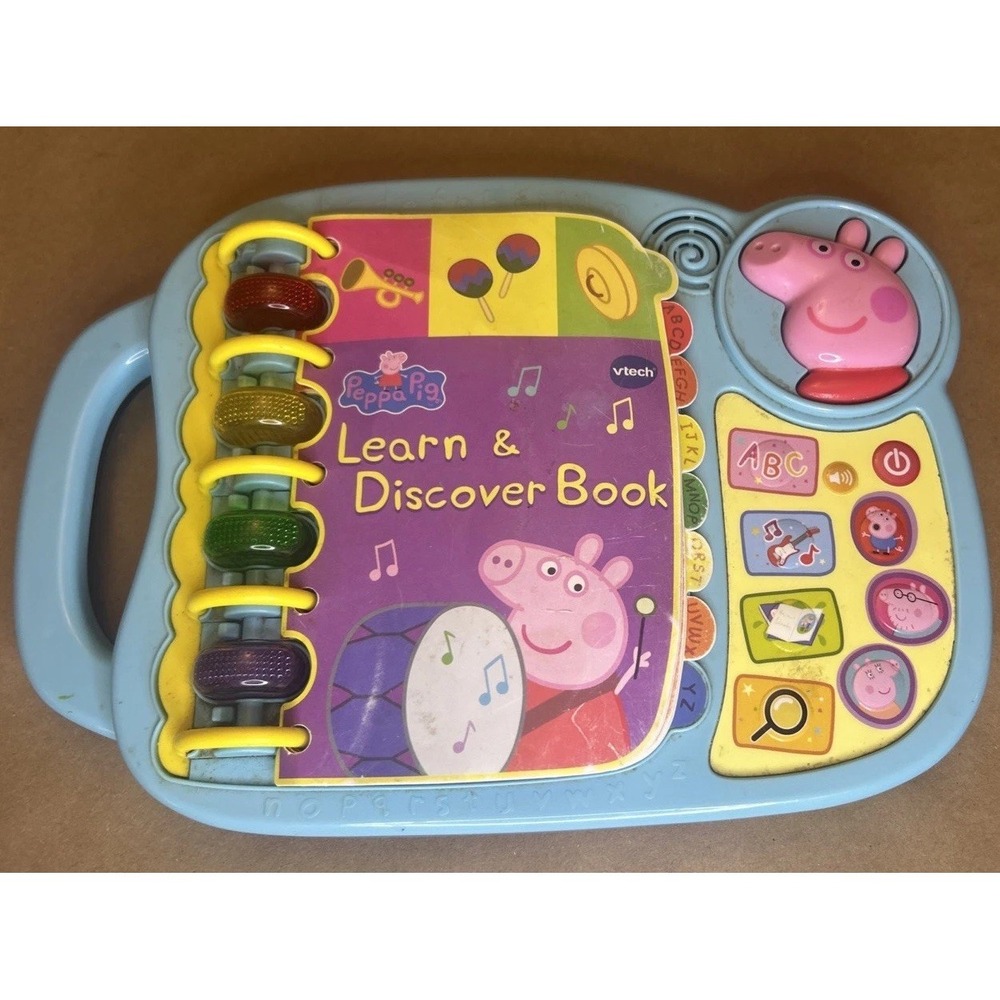 VTech Peppa Pig Learn and Discover Book Electronic Talking Light Up Toy
